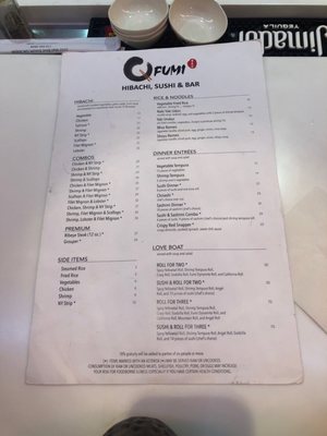 Menu photo 8 Fumi Hibachi Sushi and Bar Duluth, GA Menu photo 8 Fumi Hibachi Sushi and Bar Duluth, GA