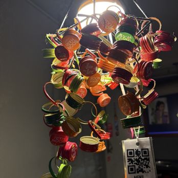 Baegopa - Soju cap chandelier We added two caps to it! - Korean Near Me - Seattle, Washington Baegopa - Soju cap chandelier We added two caps to it! - Korean Near Me - Seattle, Washington