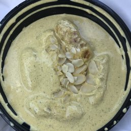 Malai Kofta, vegetarian. Great soft croquettes and ratio with flavorful sauce, instead of three jawbreaker-size balls in a sea of sauce.