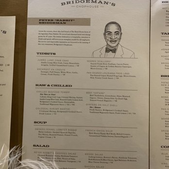 Bridgeman's Chophouse - Menu 1 - Steakhouses Near Me - Chattanooga, Tennessee