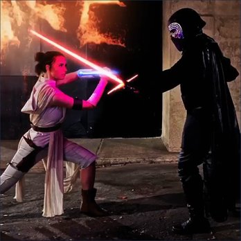 Fairytale Princess Visits - Galaxy Rebel parties and events include light sword choreography and a positive message - Party & Event Planning Near Me