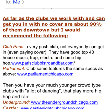 CelebLux Limos - This is the email I received before booking.   What does this mean to anyone who doesn't live there and "knows better". - Limos Near Me - Oakbrook Terrace, Illinois