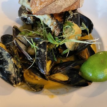 Feast - Mussels with coconut cream and Kim Chee - French Near Me - Kirkland, Washington