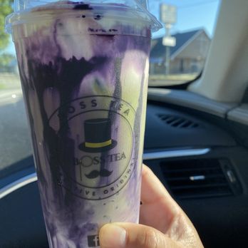 Boss Tea - Ube matcha with matcha crystal - Coffee & Tea Near Me - Seattle, Washington