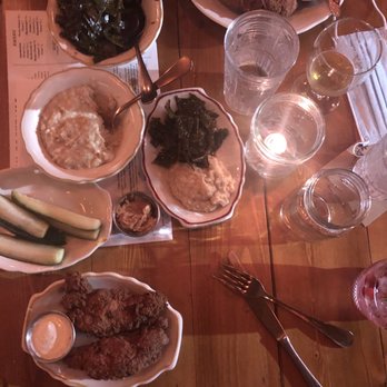 Haberdish - Chicken tenders, homemade pickles, greens, and grits. - Southern Near Me - Charlotte, North Carolina