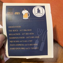 Great Escape Beer Works - Order food