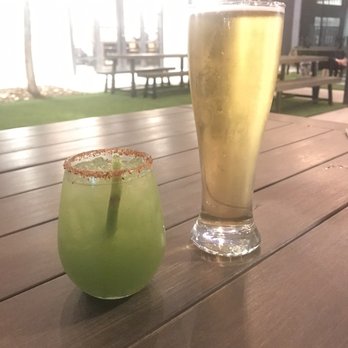 Camp Outpost - Cucumber margarita - New American Near Me - San Antonio, Texas