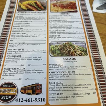 Homeville Trolley Stop - Menu - Burgers Near Me - West Mifflin, Pennsylvania Homeville Trolley Stop - Menu - Burgers Near Me - West Mifflin, Pennsylvania