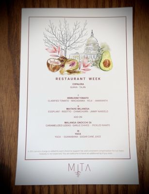 Menu photo 3 MITA Washington, DC, DC