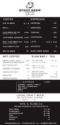 Menu photo 3 Buddy Brew Coffee - Park Tower Tampa, FL Menu photo 3 Buddy Brew Coffee - Park Tower Tampa, FL
