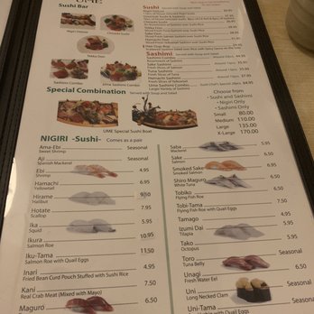 Ume Sushi - Menu - Sushi Bars Near Me - Pleasanton, California Ume Sushi - Menu - Sushi Bars Near Me - Pleasanton, California