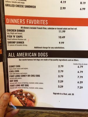 Menu photo 6 A&W Restaurant Frankfort, MI