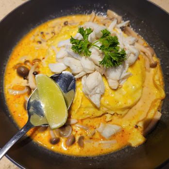 Khao Hom - Tom yum crab omlette over rice - Thai Near Me - Hayward, California