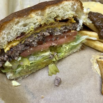 Joy Love Burger - Bacon Avocado Burger sliced. - Burgers Near Me - Houston, Texas Joy Love Burger - Bacon Avocado Burger sliced. - Burgers Near Me - Houston, Texas