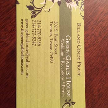 Green Gables House - Green Gables House contact info. - Venues & Event Spaces Near Me - Trenton, Texas Green Gables House - Green Gables House contact info. - Venues & Event Spaces Near Me - Trenton, Texas