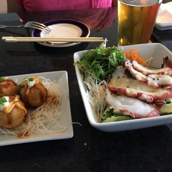 Sushi Lola's - Lava dips (left) tako sunomono (right) - Sushi Bars Near Me - Orlando, Florida
