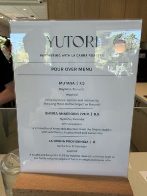 Menu photo 6 Yutori Palo Alto, CA