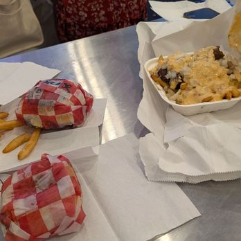 7th Street Burger Nomad - Double cheeseburger and loaded spicy fries - Burgers Near Me - New York, New York