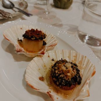 Her Place - Seared Scallop, Black Trumpet Mushroom Butter - French Near Me - Philadelphia, Pennsylvania Her Place - Seared Scallop, Black Trumpet Mushroom Butter - French Near Me - Philadelphia, Pennsylvania
