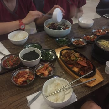 Crystal Spa - 4 dishes shared between 4 friends. Happy girls! - Day Spas Near Me - Los Angeles, California
