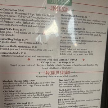 The Vintage Cafe - Menu - Salad Near Me - Frankfort, Indiana