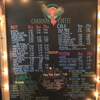 Cardinal Coffee - Menu - Coffee & Tea Near Me - Bryson City, North Carolina