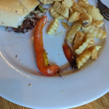 Sawmill BBQ Pub & Grill - That's an awfully large pepper for a "cheesesteak". - Pubs Near Me - Des Peres, Missouri Sawmill BBQ Pub & Grill - That's an awfully large pepper for a "cheesesteak". - Pubs Near Me - Des Peres, Missouri