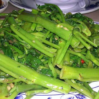 Golden Duck - ong choy with garlic and chili 7.95 $ - Seafood Near Me - Honolulu, Hawaii Golden Duck - ong choy with garlic and chili 7.95 $ - Seafood Near Me - Honolulu, Hawaii