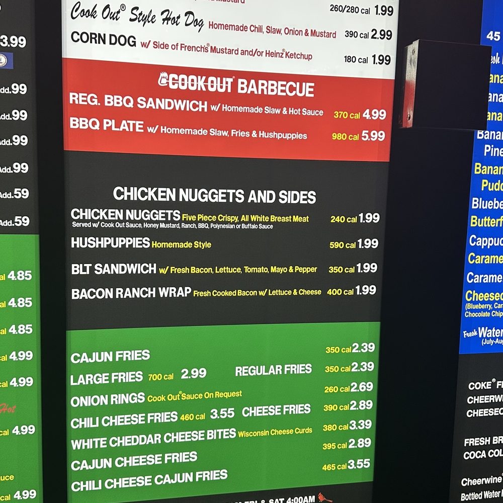 Cook Out - Fast Food Near Me - Greensboro, North Carolina