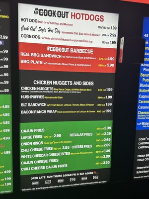 Menu photo 4 Cook Out Greensboro, NC Menu photo 4 Cook Out Greensboro, NC