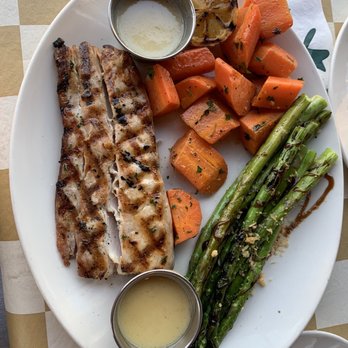 King's Fish House - Tempe - Mahi mahi with asparagus and glazed carrots - Seafood Near Me - Tempe, Arizona King's Fish House - Tempe - Mahi mahi with asparagus and glazed carrots - Seafood Near Me - Tempe, Arizona