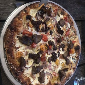 Neat - Customized white pizza with steak - New American Near Me - Buffalo, New York Neat - Customized white pizza with steak - New American Near Me - Buffalo, New York