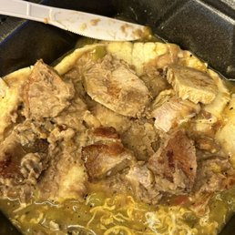 The inside of my Carnitas Burrito.