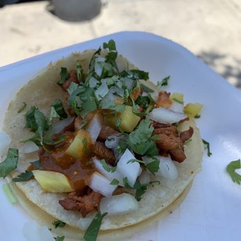 Ryko Mak Tako - Taco al pastor w/ onion and pineapple. Mmmm!!! - Food Trucks Near Me - Santa Ana, California