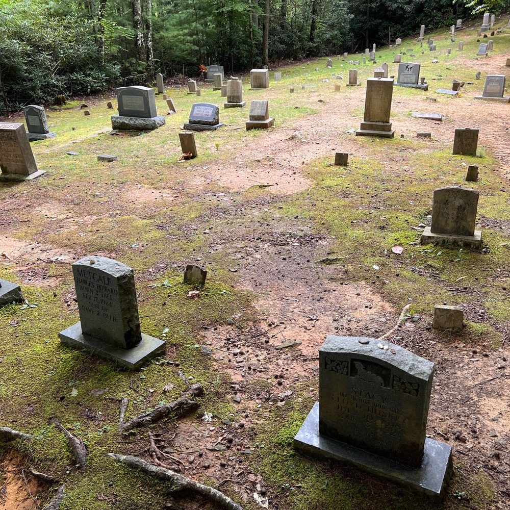 Elkmont Ghost Town - Old Elkmont Cemetery stones - Campgrounds Near Me