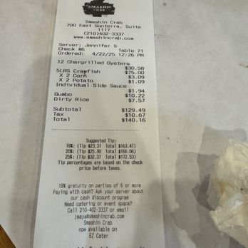 Smashin Crab - Premium costs for pre-frozen crawfish. - Seafood Near Me - San Antonio, Texas