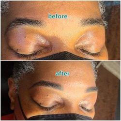 RAB Eyebrows Threading - Eyebrows before and after threading