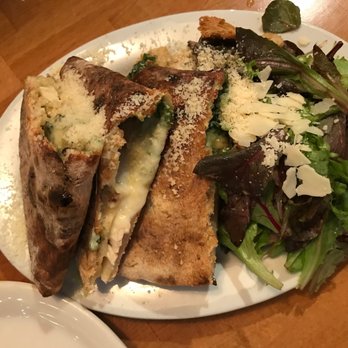 Pitfire Pizza - Chicken pesto folded pizza. It came out super hot and crispy, which is my favorite. - Pizza Near Me - Culver City, California Pitfire Pizza - Chicken pesto folded pizza. It came out super hot and crispy, which is my favorite. - Pizza Near Me - Culver City, California