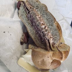 This is not "giant". But delicious. Pastrami and Swiss.