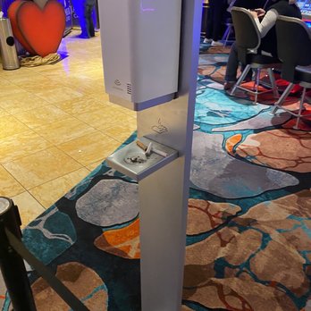Jamul Casino Resort - Hand sanitizer machine being used as ash try - Casinos Near Me - Jamul, California