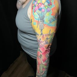 Only a portion of this amazing sleeve by Carlos! The forearm work is years old and still looks fresh Only a portion of this amazing sleeve by Carlos! The forearm work is years old and still looks fresh