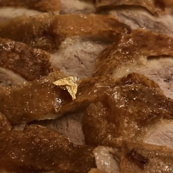 JiangNan - Boston - Gold leaf on top of Peking Duck - Chinese Near Me - Boston, Massachusetts