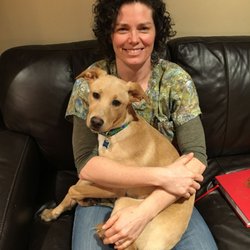 Heart of Vermont Veterinary Acupuncture / Housecalls - Dr Erika Bruner at home with Hero