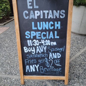 El Capitan's - Lunch special - Hot Dogs Near Me - Bellingham, Washington