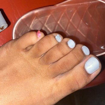 CV Nails - Pedicure with gel .. this was $45 . I could've did this - Nail Salons Near Me - Indianapolis, Indiana CV Nails - Pedicure with gel .. this was $45 . I could've did this - Nail Salons Near Me - Indianapolis, Indiana