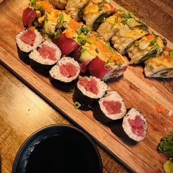 Sushi Umi - Tuna roll, kamikaze roll, rainbow roll, and in the other pic is the Tuna Lovers! - Japanese Near Me - Herndon, Virginia Sushi Umi - Tuna roll, kamikaze roll, rainbow roll, and in the other pic is the Tuna Lovers! - Japanese Near Me - Herndon, Virginia