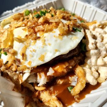 Beastside Kitchen - Classic Loco Moco w/Mac salad - Seafood Near Me - Honolulu, Hawaii