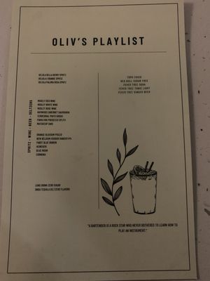 Menu photo 1 The Oliv Bar Orlando, FL Menu photo 1 The Oliv Bar Orlando, FL