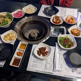 9292 Korean BBQ - All the condiments and before the grill gets started - Korean Near Me - Duluth, Georgia