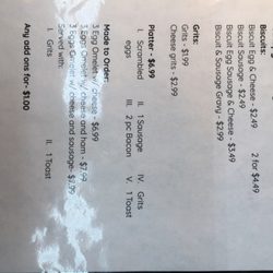 Krispy Krunchy Chicken - Breakfast menu- you can mix it up a bit too!